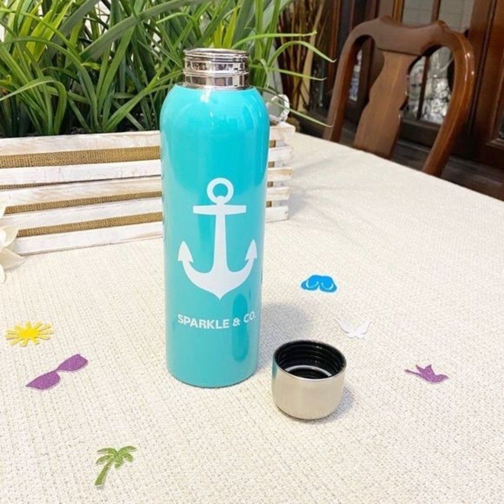 Sparkle & Co. Metal Water Bottle Tumbler Cup New